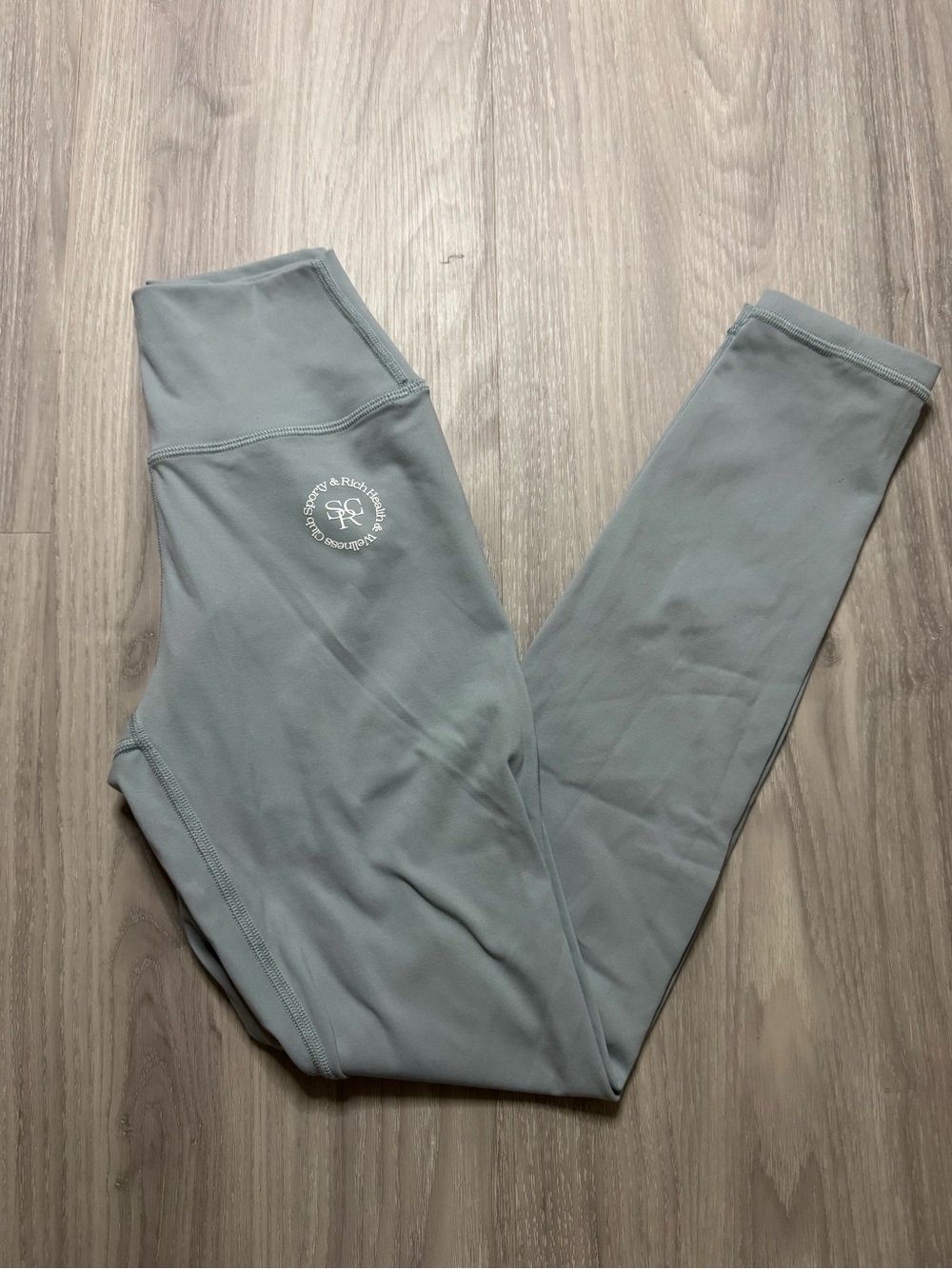 SPORTY & RICH | High Waisted Leggings | Rosewood Exclusive Asaya Blue | Size XS - Picture 3 of 10